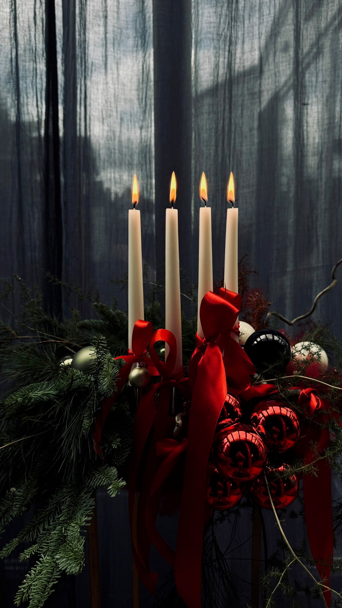 Eleganter Adventskranz aus Adventskranz-Workshop in Neu-Ulm von ZANOZA 